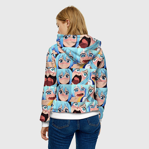 Женская толстовка Аква Коносуба Aqua Konosuba / 3D-Белый – фото 4