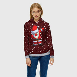 Толстовка-худи женская Dab-Santa, цвет: 3D-меланж — фото 2