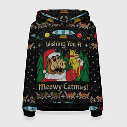 Женская толстовка Wishing you a meowy catmas