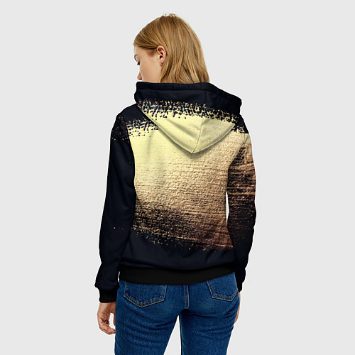 Женская толстовка Новогодний мопсян / 3D-Черный – фото 4