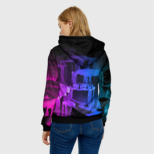 Женская толстовка Hades Game / 3D-Черный – фото 4