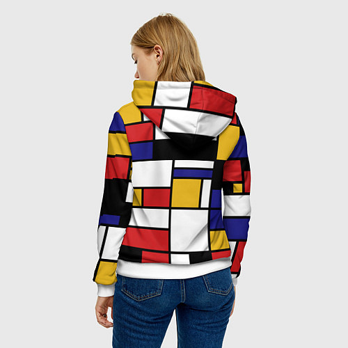 Женская толстовка Color blocking / 3D-Белый – фото 4