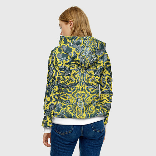 Женская толстовка УЗОР , ФУТУРИЗМ, / 3D-Белый – фото 4