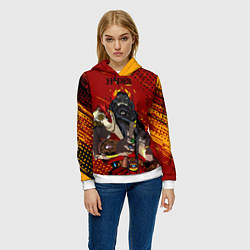 Толстовка-худи женская Hades - Аид, цвет: 3D-белый — фото 2