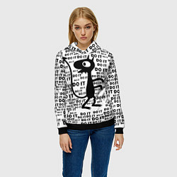 Толстовка-худи женская Люси, цвет: 3D-черный — фото 2