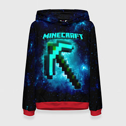 Толстовка-худи женская Minecraft, цвет: 3D-красный