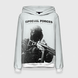 Толстовка-худи женская Special Forces, цвет: 3D-белый
