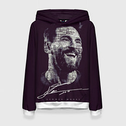 Женская толстовка Лионель месси с автографом