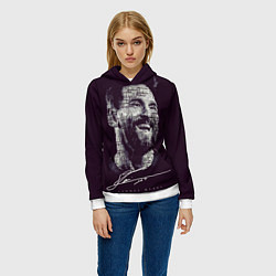 Толстовка-худи женская Лионель месси с автографом, цвет: 3D-белый — фото 2