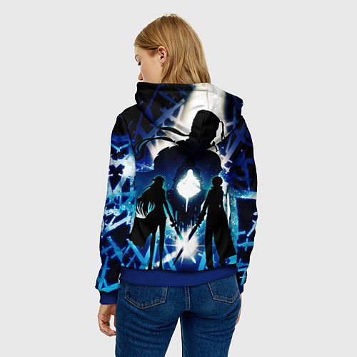 Женская толстовка Sword Art Online Кирито Асуна / 3D-Синий – фото 4