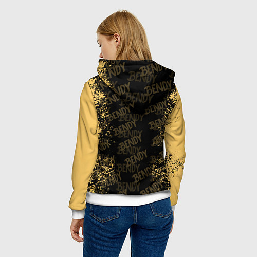 Женская толстовка Bendy And The Ink Machine краска / 3D-Белый – фото 4