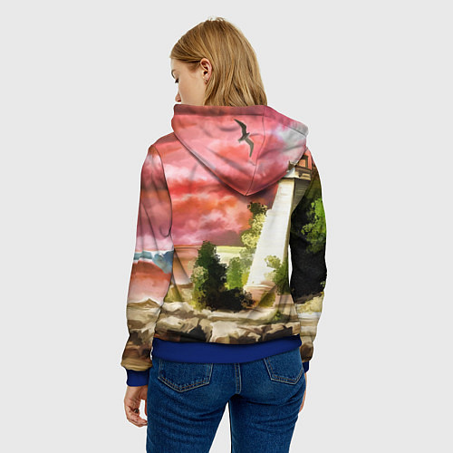 Женская толстовка Lighthouse / 3D-Синий – фото 4