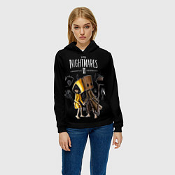 Толстовка-худи женская LITTLE NIGHTMARES 2, цвет: 3D-черный — фото 2