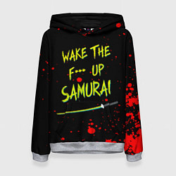 Толстовка-худи женская WAKE THE F*** UP SAMURAI, цвет: 3D-меланж