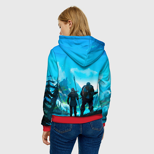 Женская толстовка Вальгала / 3D-Красный – фото 4