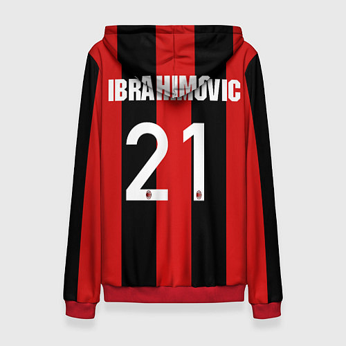 Женская толстовка Форма Милан Ибрагимович / 3D-Красный – фото 2