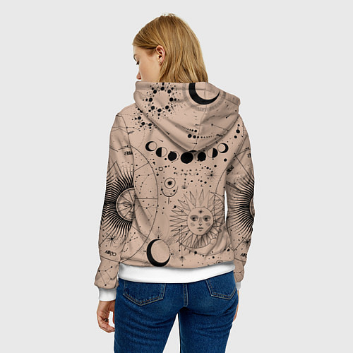 Женская толстовка Звездное небо / 3D-Белый – фото 4