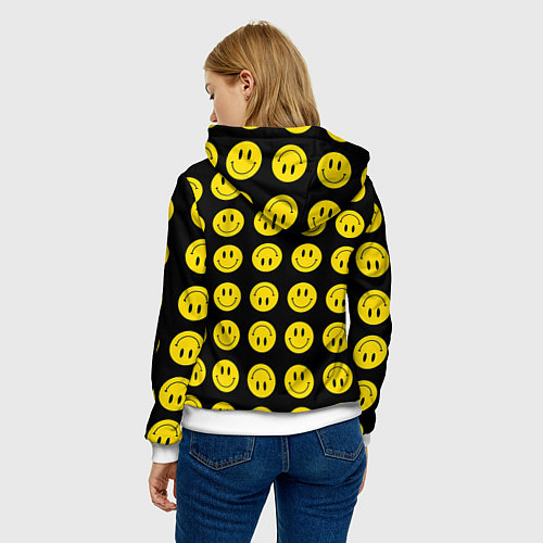 Женская толстовка Смайлики / 3D-Белый – фото 4