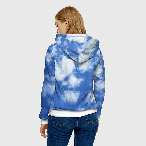 Женская толстовка ОБЛАКА / 3D-Белый – фото 4