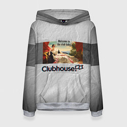 Толстовка-худи женская Clubhouse Welcome Клабхаус, цвет: 3D-меланж