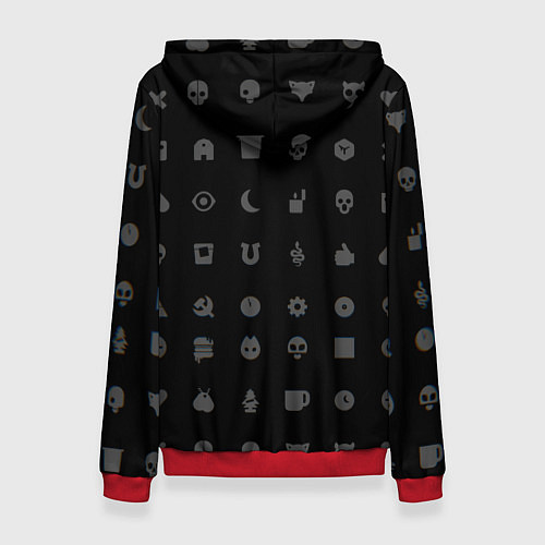 Женская толстовка Любовь, смерть и роботы / 3D-Красный – фото 2