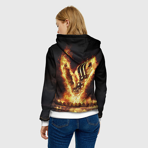 Женская толстовка ВИКИНГИ VIKINGS V / 3D-Белый – фото 4