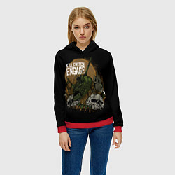 Толстовка-худи женская Killswitch Engage, цвет: 3D-красный — фото 2