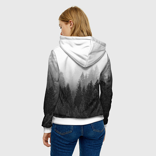 Женская толстовка Волк / 3D-Белый – фото 4