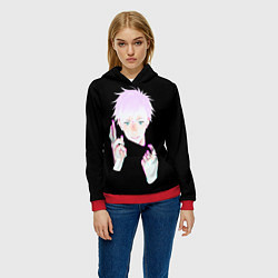 Толстовка-худи женская ГОДЖО САТОРУ GOJO SATORU, цвет: 3D-красный — фото 2