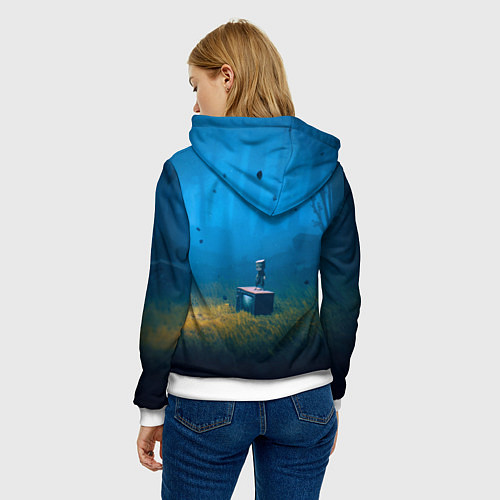 Женская толстовка LITTLE NIGHTMARES 2 / 3D-Белый – фото 4