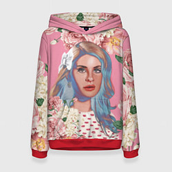 Женская толстовка Лана дел рей в цветах