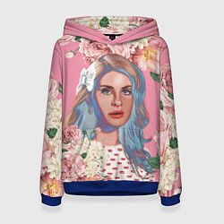 Женская толстовка Лана дел рей в цветах