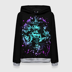 Толстовка-худи женская Герои аниме, цвет: 3D-меланж