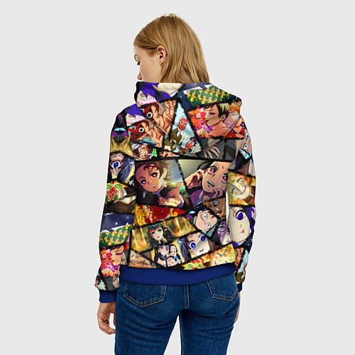 Женская толстовка КЛИНОК РАССЕКАЮЩИЙ ДЕМОНОВ / 3D-Синий – фото 4