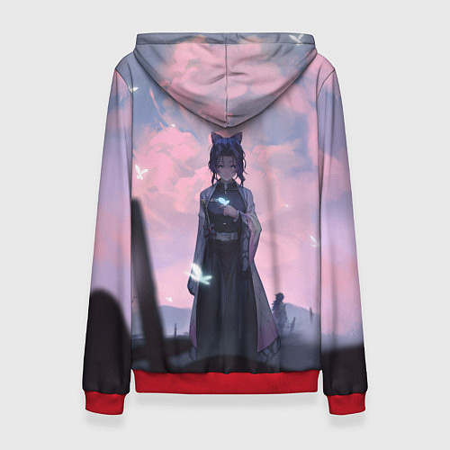 Женская толстовка КЛИНОК РАССЕКАЮЩИЙ ДЕМОНОВ / 3D-Красный – фото 2