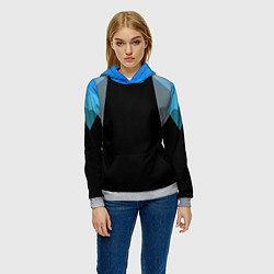 Толстовка-худи женская Геометрия, цвет: 3D-меланж — фото 2