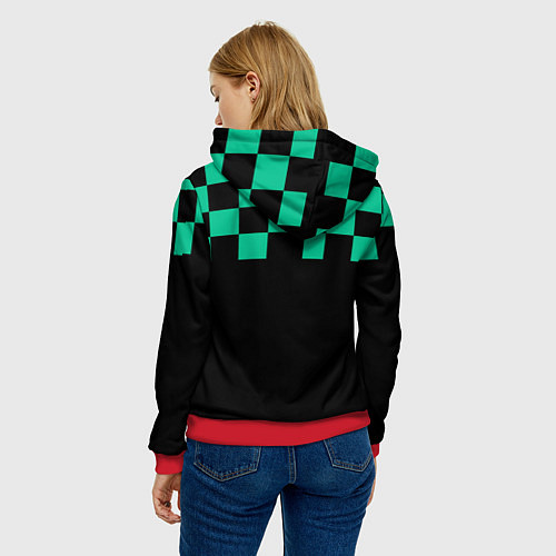 Женская толстовка Kamado Tanjirou Kimetsu no Yaiba / 3D-Красный – фото 4