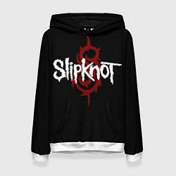 Толстовка-худи женская Slipknot Надпись, цвет: 3D-белый