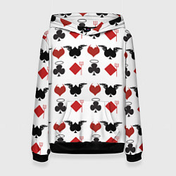 Женская толстовка Карточные масти