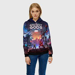 Толстовка-худи женская DOOM Eternal: The Ancient Gods, цвет: 3D-черный — фото 2