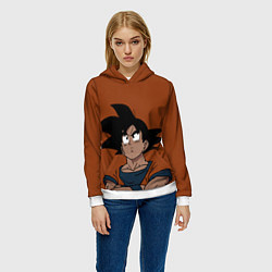 Толстовка-худи женская DRAGON BALL ДРАГОН БОЛЛ, цвет: 3D-белый — фото 2