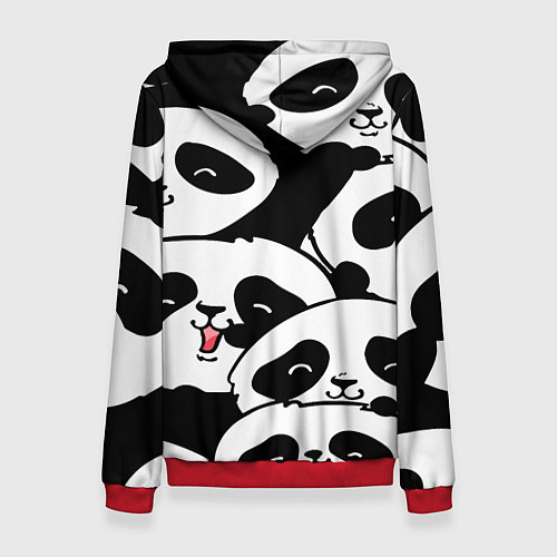 Женская толстовка Панды / 3D-Красный – фото 2