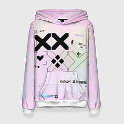 Женская толстовка Printstream style Поток информации Белизна 0 1,Чер