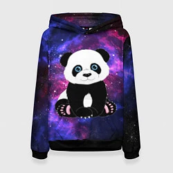 Толстовка-худи женская Space Panda, цвет: 3D-черный