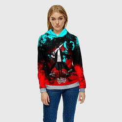 Толстовка-худи женская SOLO LEVELING МАНХВА, цвет: 3D-меланж — фото 2