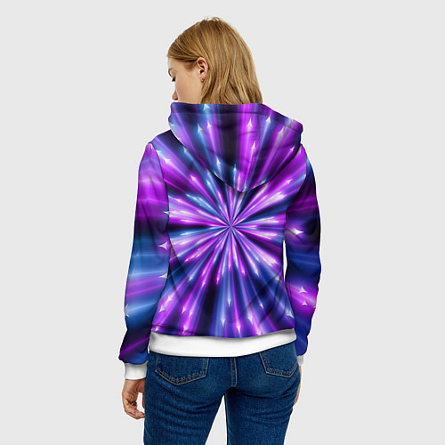 Женская толстовка Неоновые стрелы / 3D-Белый – фото 4