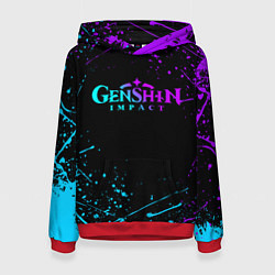 Женская толстовка GENSHIN IMPACT NEON LOGO