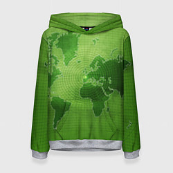 Женская толстовка Карта мира