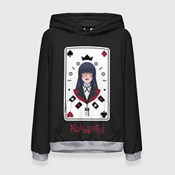 Толстовка-худи женская Kakegurui Poker Face, цвет: 3D-меланж