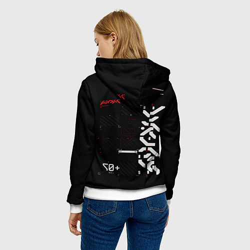 Женская толстовка CuberPunk 2077 / 3D-Белый – фото 4